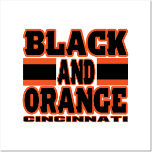 Cincy LYFE Black and Orange Cincinnati Football Colors Posters and Art